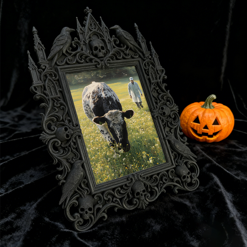 Insta-popular Gothic Dark-style Photo Frame | Gothic Lash Serum Shop Display Decor, Photo Ornament, Wall-mountable & Tabletop, High-gloss Fr