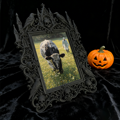 Insta-popular Gothic Dark-style Photo Frame | Gothic Lash Serum Shop Display Decor, Photo Ornament, Wall-mountable & Tabletop, High-gloss Fr
