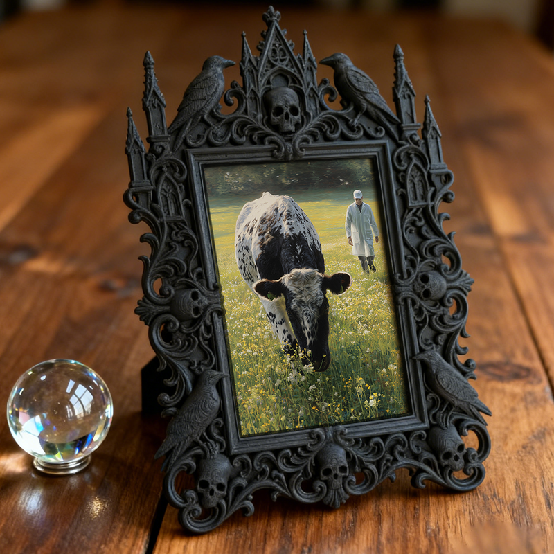 Insta-popular Gothic Dark-style Photo Frame | Gothic Lash Serum Shop Display Decor, Photo Ornament, Wall-mountable & Tabletop, High-gloss Fr