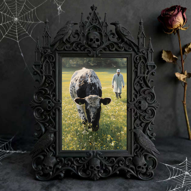 Insta-popular Gothic Dark-style Photo Frame | Gothic Lash Serum Shop Display Decor, Photo Ornament, Wall-mountable & Tabletop, High-gloss Fr