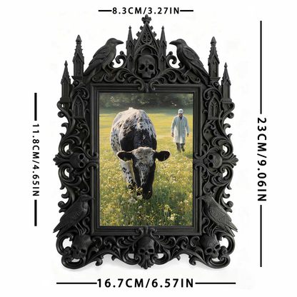 Insta-popular Gothic Dark-style Photo Frame | Gothic Lash Serum Shop Display Decor, Photo Ornament, Wall-mountable & Tabletop, High-gloss Fr