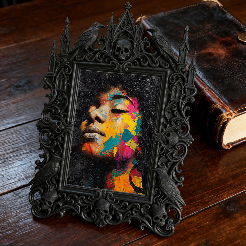 Rare-edition Gothic Dark-style Photo Frame | Vampire LARP Castle Dining Hall Decor, Photo Ornament, Wall/Table Dual-use, Artistic Frame