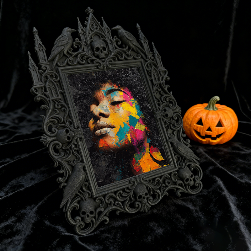 Rare-edition Gothic Dark-style Photo Frame | Vampire LARP Castle Dining Hall Decor, Photo Ornament, Wall/Table Dual-use, Artistic Frame