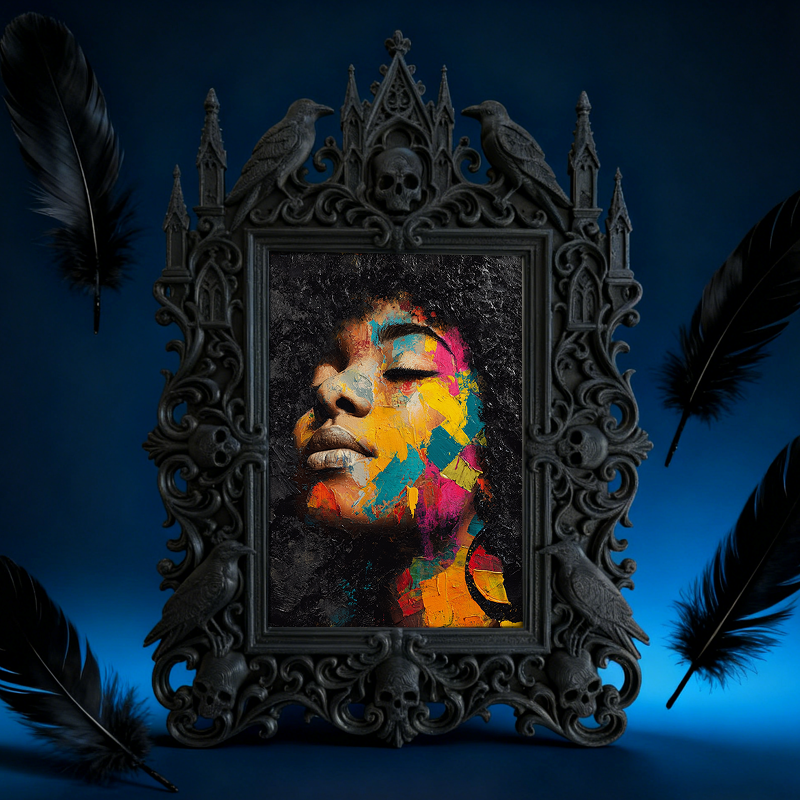 Rare-edition Gothic Dark-style Photo Frame | Vampire LARP Castle Dining Hall Decor, Photo Ornament, Wall/Table Dual-use, Artistic Frame