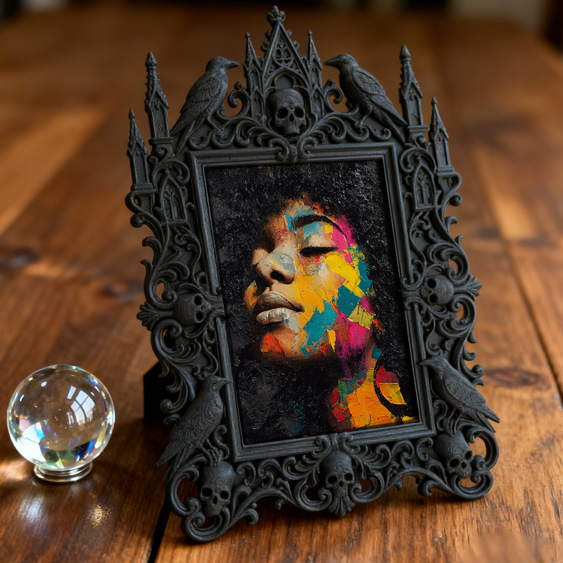 Rare-edition Gothic Dark-style Photo Frame | Vampire LARP Castle Dining Hall Decor, Photo Ornament, Wall/Table Dual-use, Artistic Frame