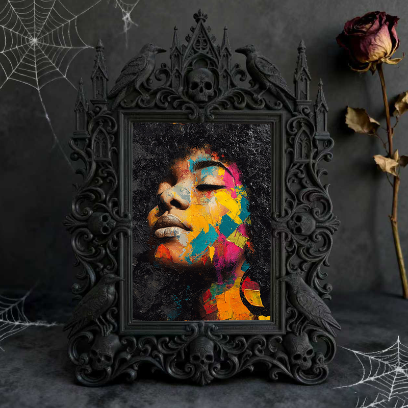 Rare-edition Gothic Dark-style Photo Frame | Vampire LARP Castle Dining Hall Decor, Photo Ornament, Wall/Table Dual-use, Artistic Frame