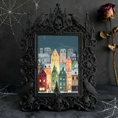 Tough-durable Gothic Dark-style Photo Frame | Gothic Body Piercing Aftercare Shop Decor, Photo Ornament, Dual-use Display, Wear-resistant Fr