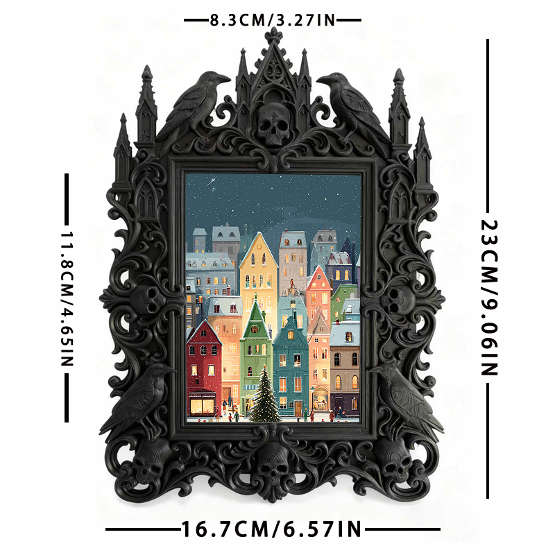 Tough-durable Gothic Dark-style Photo Frame | Gothic Body Piercing Aftercare Shop Decor, Photo Ornament, Dual-use Display, Wear-resistant Fr