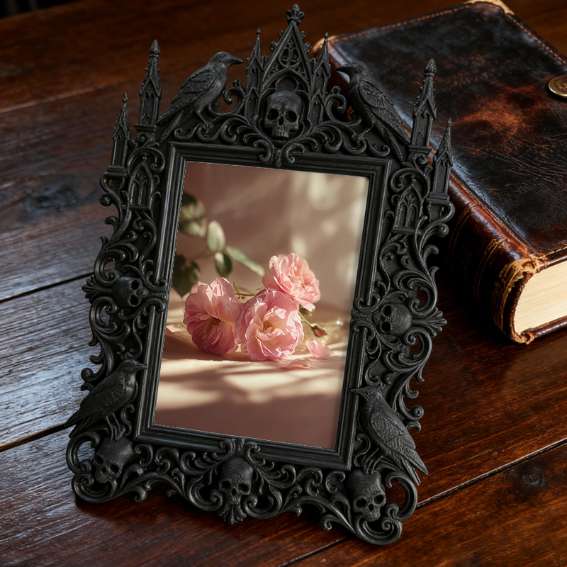 Adorable-dark Gothic Dark-style Photo Frame | Gothic Handmade Pet Collar Charm Shop Decor, Photo Ornament, Dual-use Display, Cute Frame