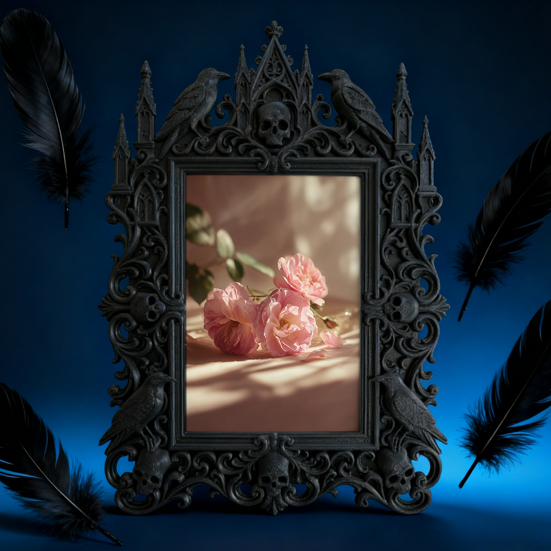Adorable-dark Gothic Dark-style Photo Frame | Gothic Handmade Pet Collar Charm Shop Decor, Photo Ornament, Dual-use Display, Cute Frame