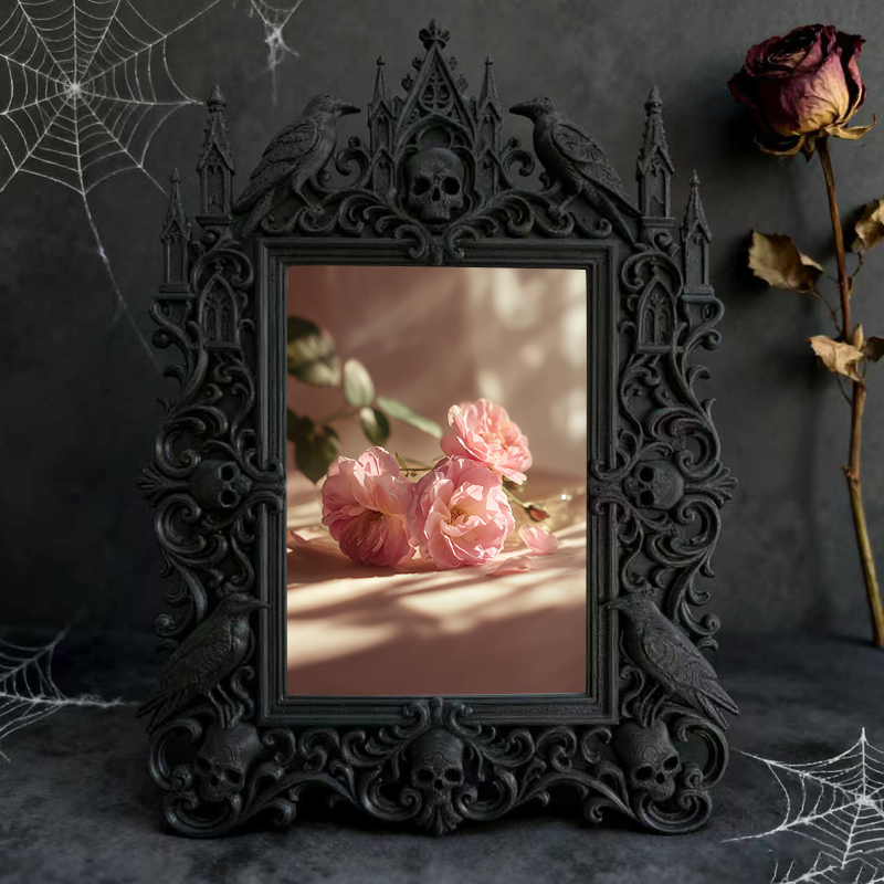 Adorable-dark Gothic Dark-style Photo Frame | Gothic Handmade Pet Collar Charm Shop Decor, Photo Ornament, Dual-use Display, Cute Frame