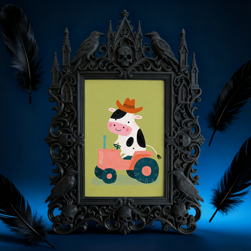 Must-buy Gothic Dark-style Photo Frame | Dark Dried Flower Hair Accessory Shop Decor, Photo Ornament, Wall-mountable & Tabletop, Slim Frame
