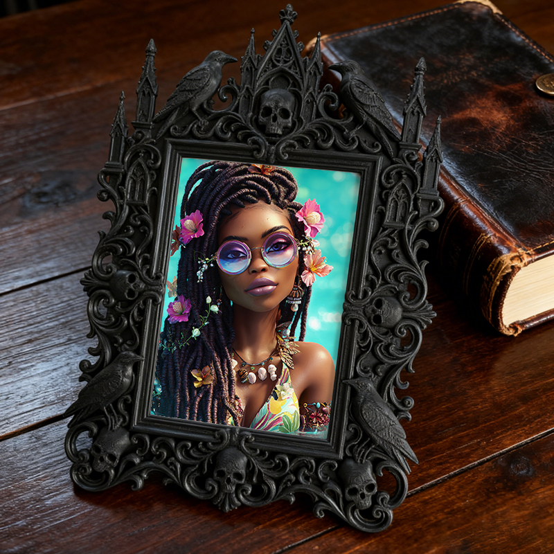 Customer-approved Gothic Dark-style Photo Frame | Vampire Masquerade Party Photo Spot Decor, Photo Ornament, Dual-use Display, Sturdy Frame
