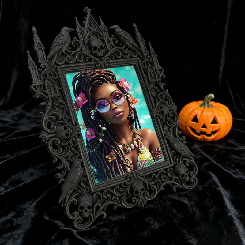 Customer-approved Gothic Dark-style Photo Frame | Vampire Masquerade Party Photo Spot Decor, Photo Ornament, Dual-use Display, Sturdy Frame