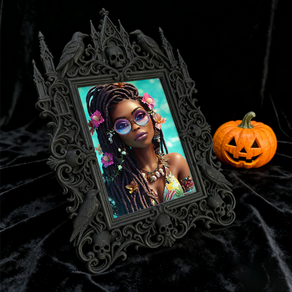 Customer-approved Gothic Dark-style Photo Frame | Vampire Masquerade Party Photo Spot Decor, Photo Ornament, Dual-use Display, Sturdy Frame