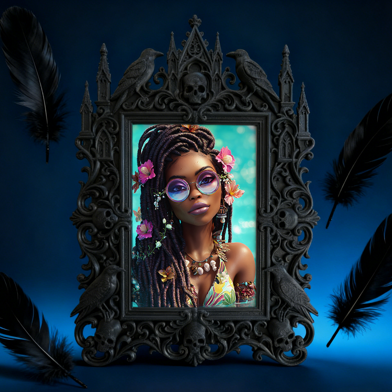 Customer-approved Gothic Dark-style Photo Frame | Vampire Masquerade Party Photo Spot Decor, Photo Ornament, Dual-use Display, Sturdy Frame