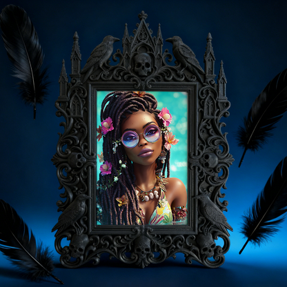 Customer-approved Gothic Dark-style Photo Frame | Vampire Masquerade Party Photo Spot Decor, Photo Ornament, Dual-use Display, Sturdy Frame