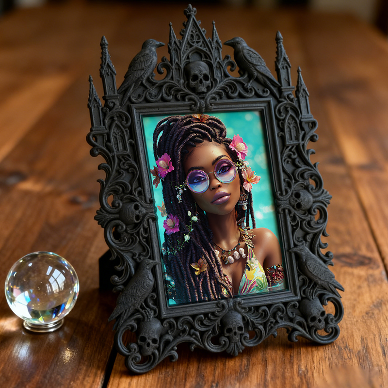 Customer-approved Gothic Dark-style Photo Frame | Vampire Masquerade Party Photo Spot Decor, Photo Ornament, Dual-use Display, Sturdy Frame