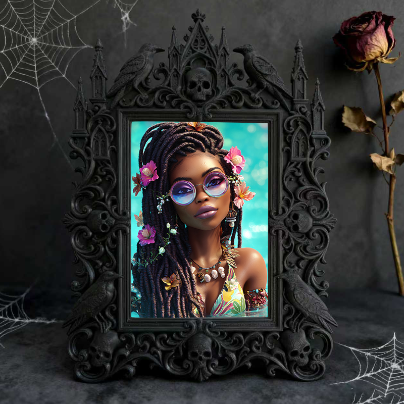 Customer-approved Gothic Dark-style Photo Frame | Vampire Masquerade Party Photo Spot Decor, Photo Ornament, Dual-use Display, Sturdy Frame
