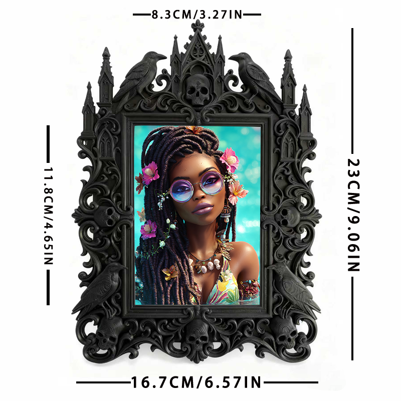 Customer-approved Gothic Dark-style Photo Frame | Vampire Masquerade Party Photo Spot Decor, Photo Ornament, Dual-use Display, Sturdy Frame