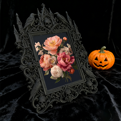 Rare-gem Gothic Dark-style Photo Frame | Werewolf Cosplay Group Photo Backdrop Decor, Photo Ornament, Wall/Table Dual-use, Rustic Frame
