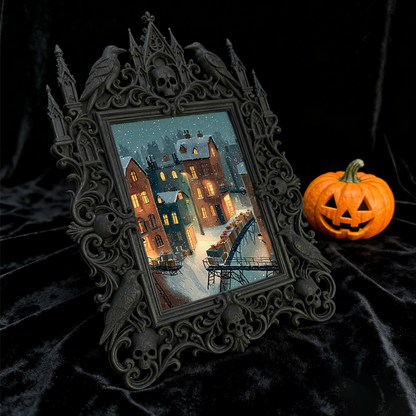 Reel-famous Gothic Dark-style Photo Frame | Gothic Handmade Aromatherapy Wax Tablet Shop Decor, Photo Ornament, Wall-mountable & Tabletop, P