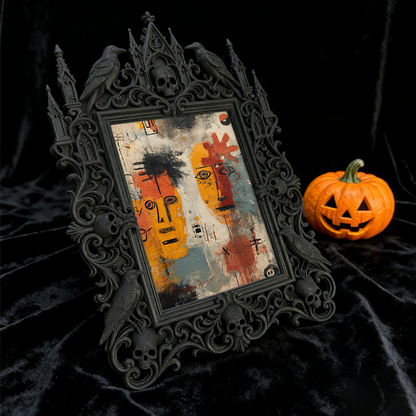 Highly-sought Gothic Dark-style Photo Frame | Gothic Matte Lipstick Collection Display Decor, Photo Ornament, Wall-mountable & Tabletop, Scr