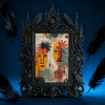 Highly-sought Gothic Dark-style Photo Frame | Gothic Matte Lipstick Collection Display Decor, Photo Ornament, Wall-mountable & Tabletop, Scr