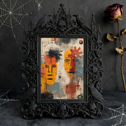 Highly-sought Gothic Dark-style Photo Frame | Gothic Matte Lipstick Collection Display Decor, Photo Ornament, Wall-mountable & Tabletop, Scr
