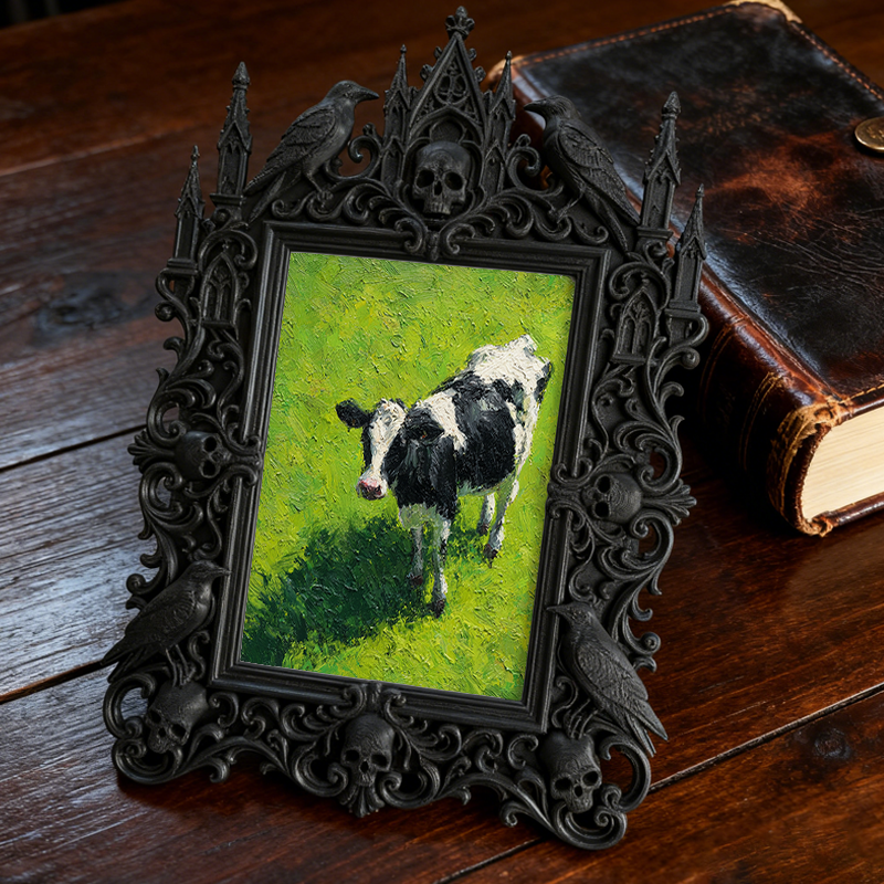 5-star-hit Gothic Dark-style Photo Frame | Gothic Themed Elopement Photo Display Decor, Photo Ornament, Dual-use Display, Sturdy Frame