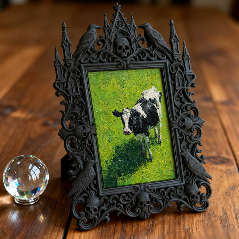 5-star-hit Gothic Dark-style Photo Frame | Gothic Themed Elopement Photo Display Decor, Photo Ornament, Dual-use Display, Sturdy Frame