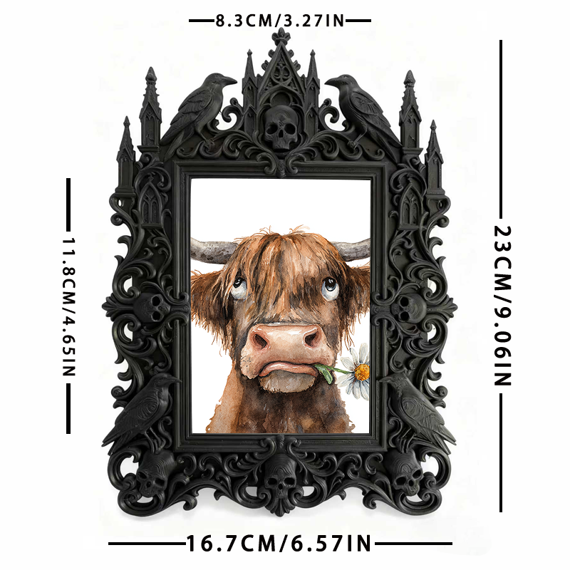 Rare-gem-pick Gothic Dark-style Photo Frame | Werewolf-themed Wilderness Camping Tent Decor, Photo Ornament, Wall/Table Dual-use, Rustic Fra
