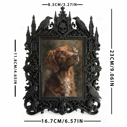 TikTok-trending Gothic Dark-style Photo Frame | Gothic Eyelash Perm Studio Shelf Decor, Photo Ornament, Wall-mountable & Tabletop, High-glos