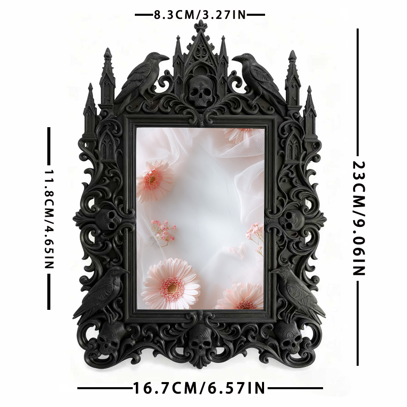 Luxe-dark-chic Gothic Dark-style Photo Frame | Dark Calligraphy Envelope Seal Shop Decor, Photo Ornament, Wall-mountable & Tabletop, Practic