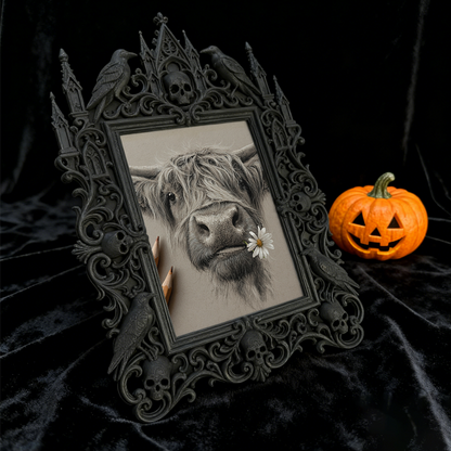 Hard-to-find Gothic Dark-style Photo Frame | Vampire Cosplay Prosthetic Makeup Studio Decor, Photo Ornament, Wall/Table Dual-use, Artistic F
