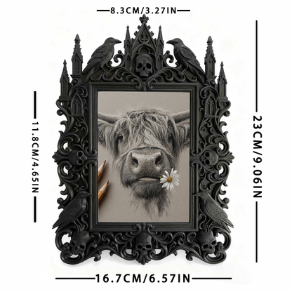Hard-to-find Gothic Dark-style Photo Frame | Vampire Cosplay Prosthetic Makeup Studio Decor, Photo Ornament, Wall/Table Dual-use, Artistic F