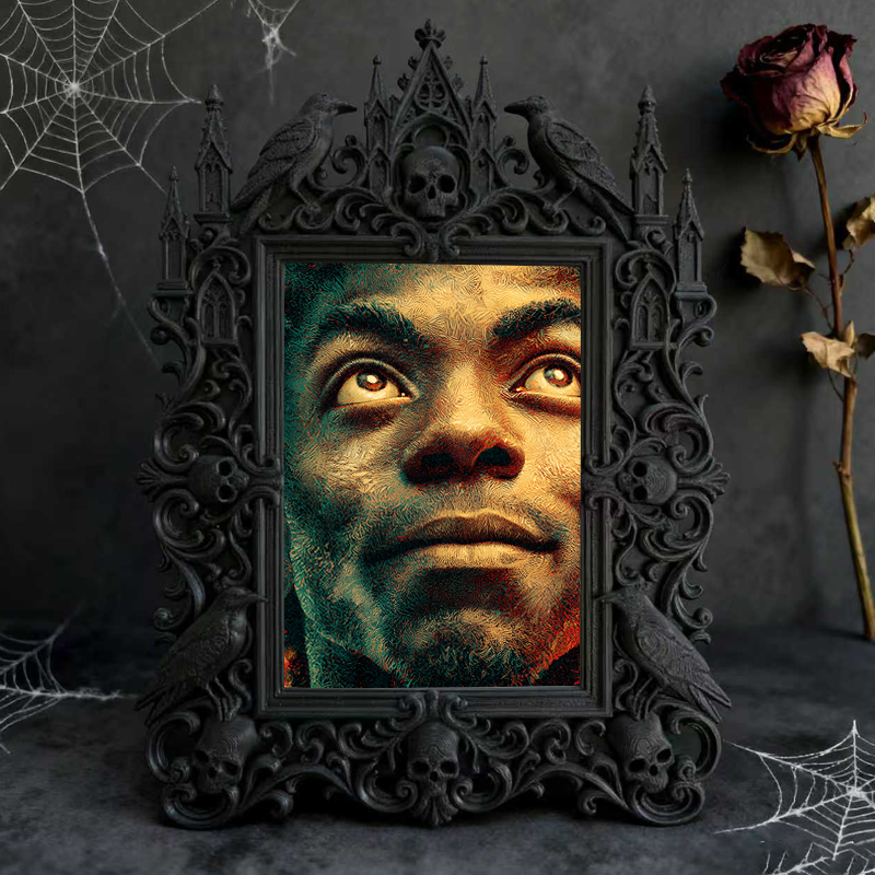 Top-selling-hit Gothic Dark-style Photo Frame | Dark Academia Student Poetry Reading Corner Decor, Photo Ornament, Wall/Table Dual-use, Dura
