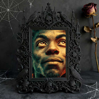 Top-selling-hit Gothic Dark-style Photo Frame | Dark Academia Student Poetry Reading Corner Decor, Photo Ornament, Wall/Table Dual-use, Dura