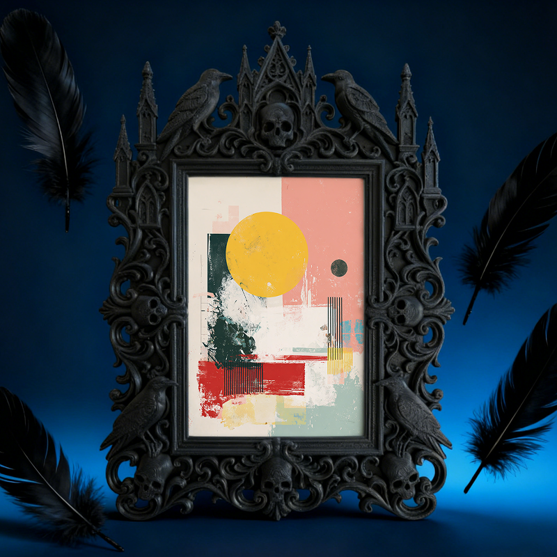 Quick-sellout-pick Gothic Dark-style Photo Frame | Halloween Haunted Schoolhouse Photo Spot Decor, Photo Ornament, Wall-mountable & Tabletop