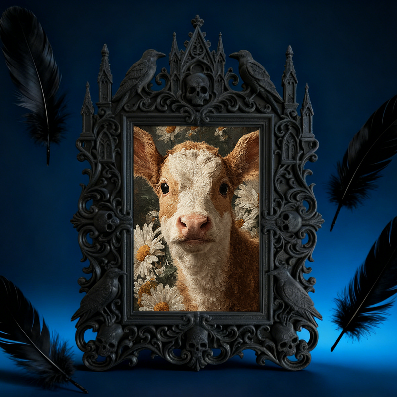 High-demand-gem Gothic Dark-style Photo Frame | Gothic Craft Beer Bottle Label Shop Decor, Photo Ornament, Dual-use Display, Retro Plastic F
