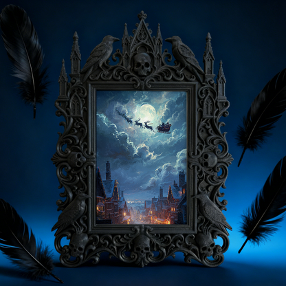Trend-leading Gothic Dark-style Photo Frame | Witchy Spell Jar Sticker Shop Decor, Photo Ornament, Wall-mountable & Tabletop, Scratch-resist