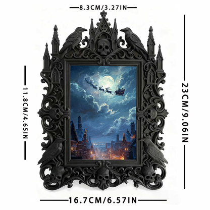Trend-leading Gothic Dark-style Photo Frame | Witchy Spell Jar Sticker Shop Decor, Photo Ornament, Wall-mountable & Tabletop, Scratch-resist