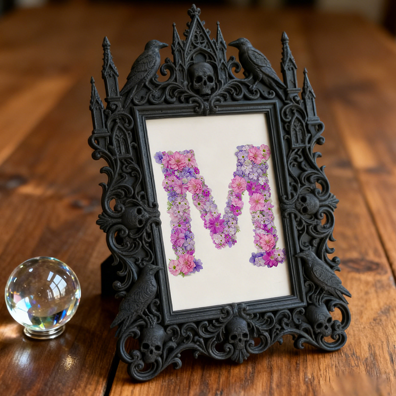 Style-essential Gothic Dark-style Photo Frame | Gothic Vintage Sunglasses Shop Window Decor, Photo Ornament, Wall/Table Dual-use, Eco-friend