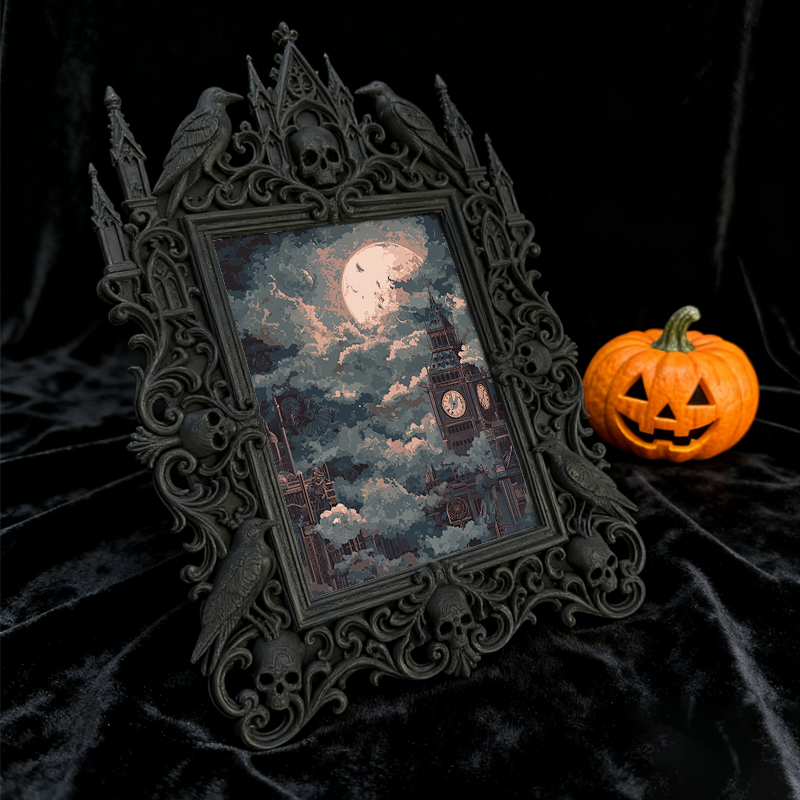 Must-own-gothic Gothic Dark-style Photo Frame | Dark Art Tattoo Flash Design Studio Decor, Photo Ornament, Wall-mountable & Tabletop, Slim F