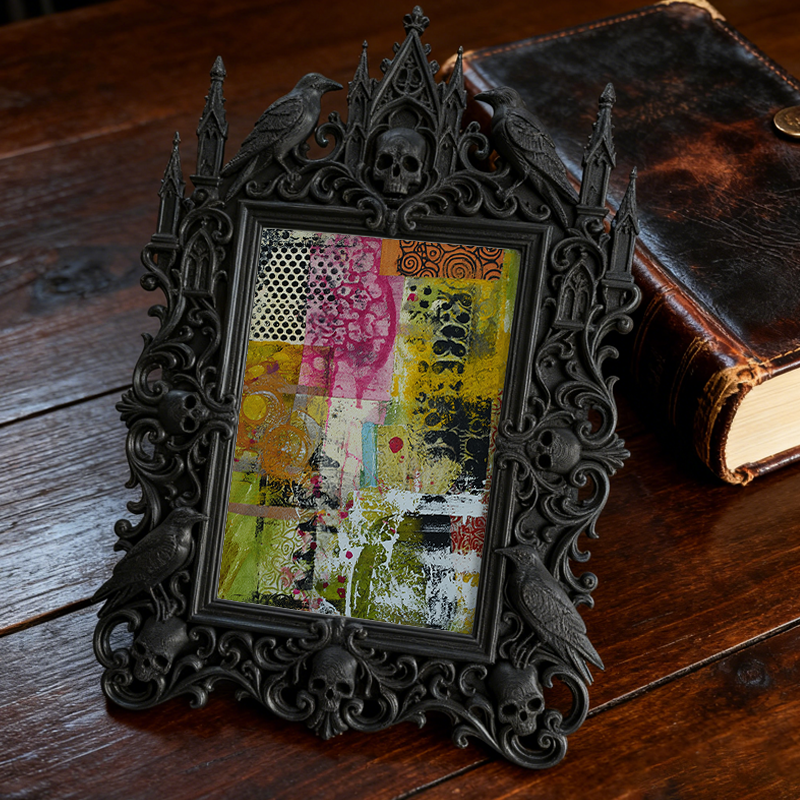Customer-favorite Gothic Dark-style Photo Frame | Vampire Themed Valentine’s Day Dinner Decor, Photo Ornament, Dual-use Display, Sturdy Fram