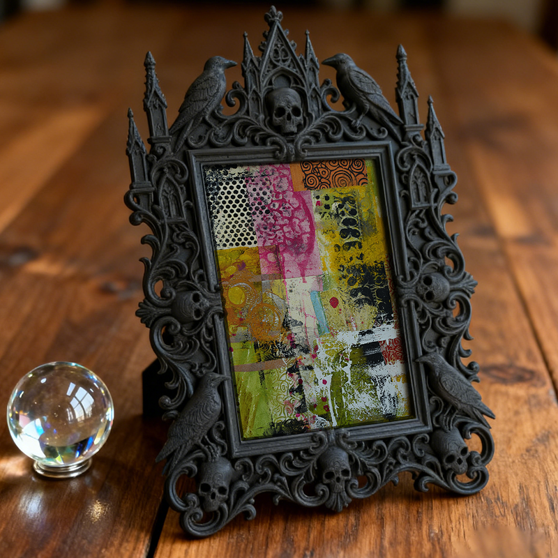 Customer-favorite Gothic Dark-style Photo Frame | Vampire Themed Valentine’s Day Dinner Decor, Photo Ornament, Dual-use Display, Sturdy Fram