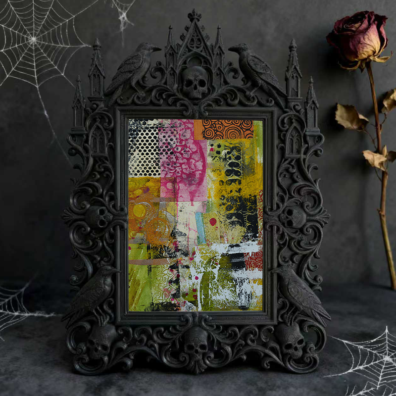 Customer-favorite Gothic Dark-style Photo Frame | Vampire Themed Valentine’s Day Dinner Decor, Photo Ornament, Dual-use Display, Sturdy Fram