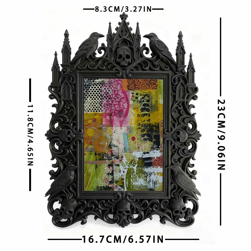 Customer-favorite Gothic Dark-style Photo Frame | Vampire Themed Valentine’s Day Dinner Decor, Photo Ornament, Dual-use Display, Sturdy Fram