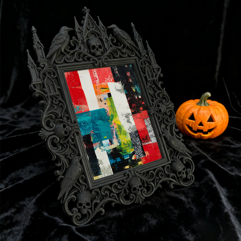 Limited-quantity-drop Gothic Dark-style Photo Frame | Occult Astrology Crystal Ball Shop Decor, Photo Ornament, Wall-mountable & Tabletop, C