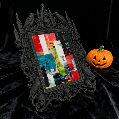 Limited-quantity-drop Gothic Dark-style Photo Frame | Occult Astrology Crystal Ball Shop Decor, Photo Ornament, Wall-mountable & Tabletop, C